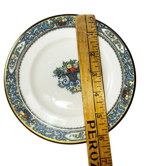 Lenox Autumn Collection bread plate set of 4 Blue and Gold fine Dinnerware - Picture 3 of 7